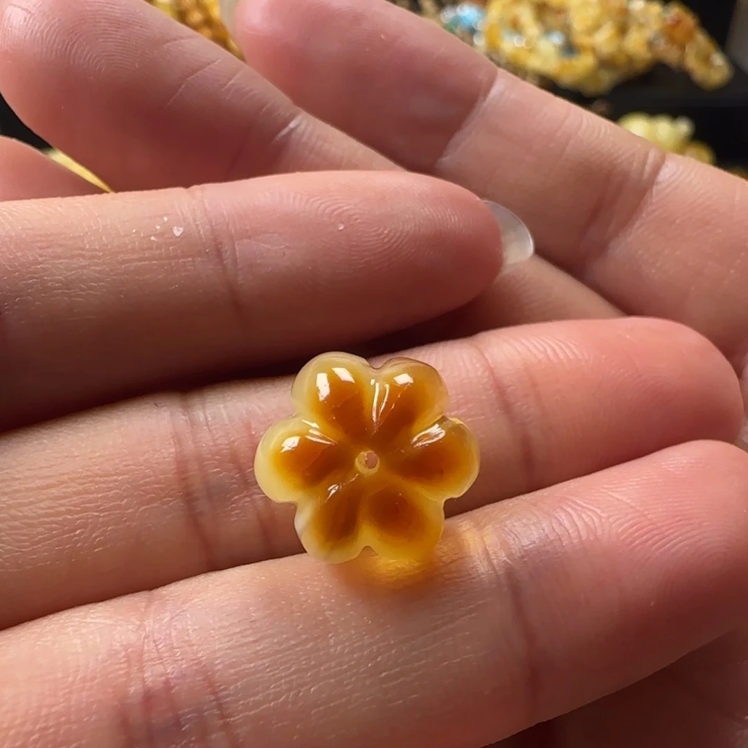 蜜蜡未镶嵌颈饰蜜蜡俏色南瓜珠