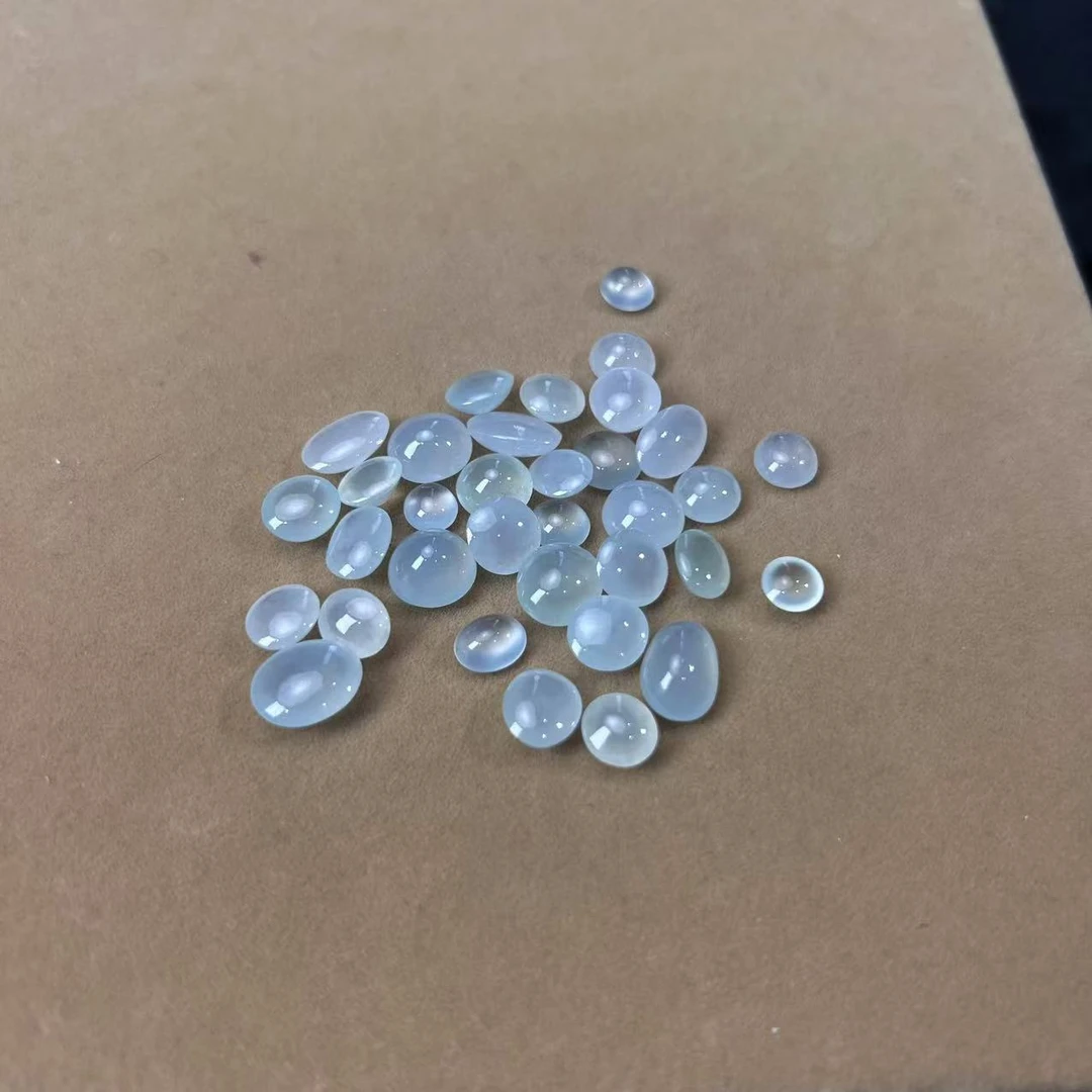 【睿泽鉴宝】翡翠蛋面(多样性发一 有瑕) 9*7*4 V0022