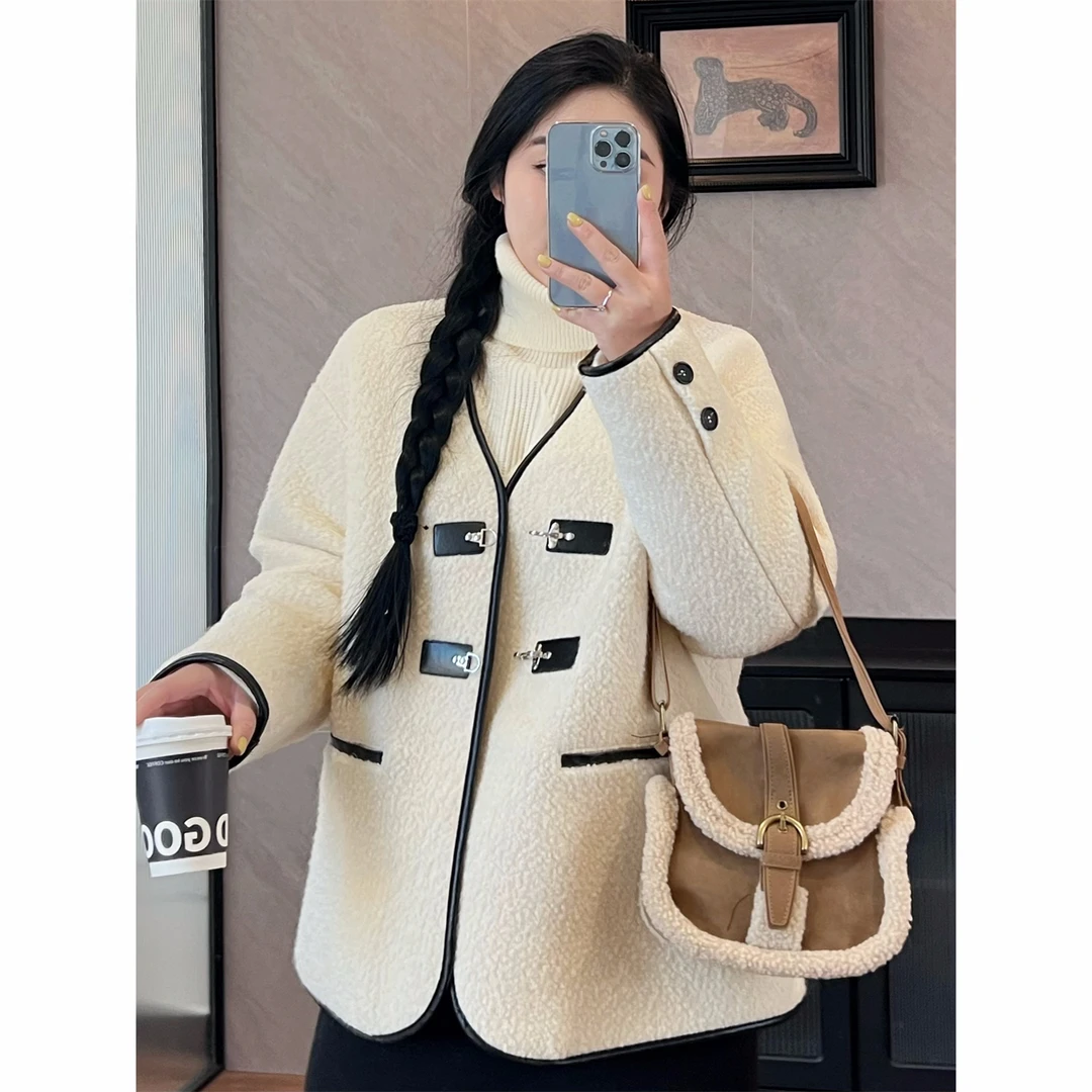 断码捡漏~波光晨露 / 法式气质款毛毛短外套8919花契200斤胖mm