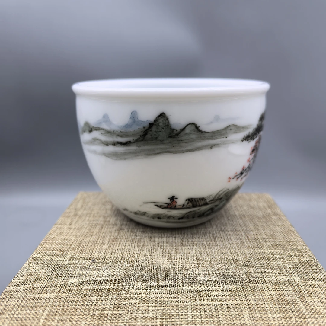 醴陵釉下五彩瓷手工手绘主人杯