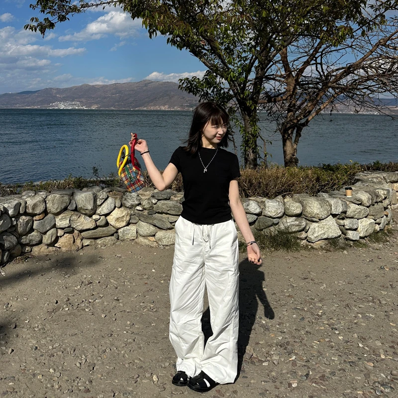 【No退No换】Our2【重磅工装裤】休闲小众中高腰工装裤【B7192】