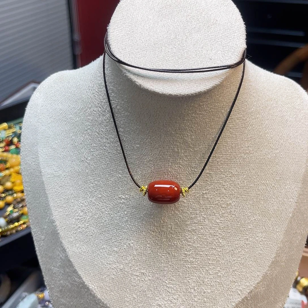 翡翠未镶嵌项链炸