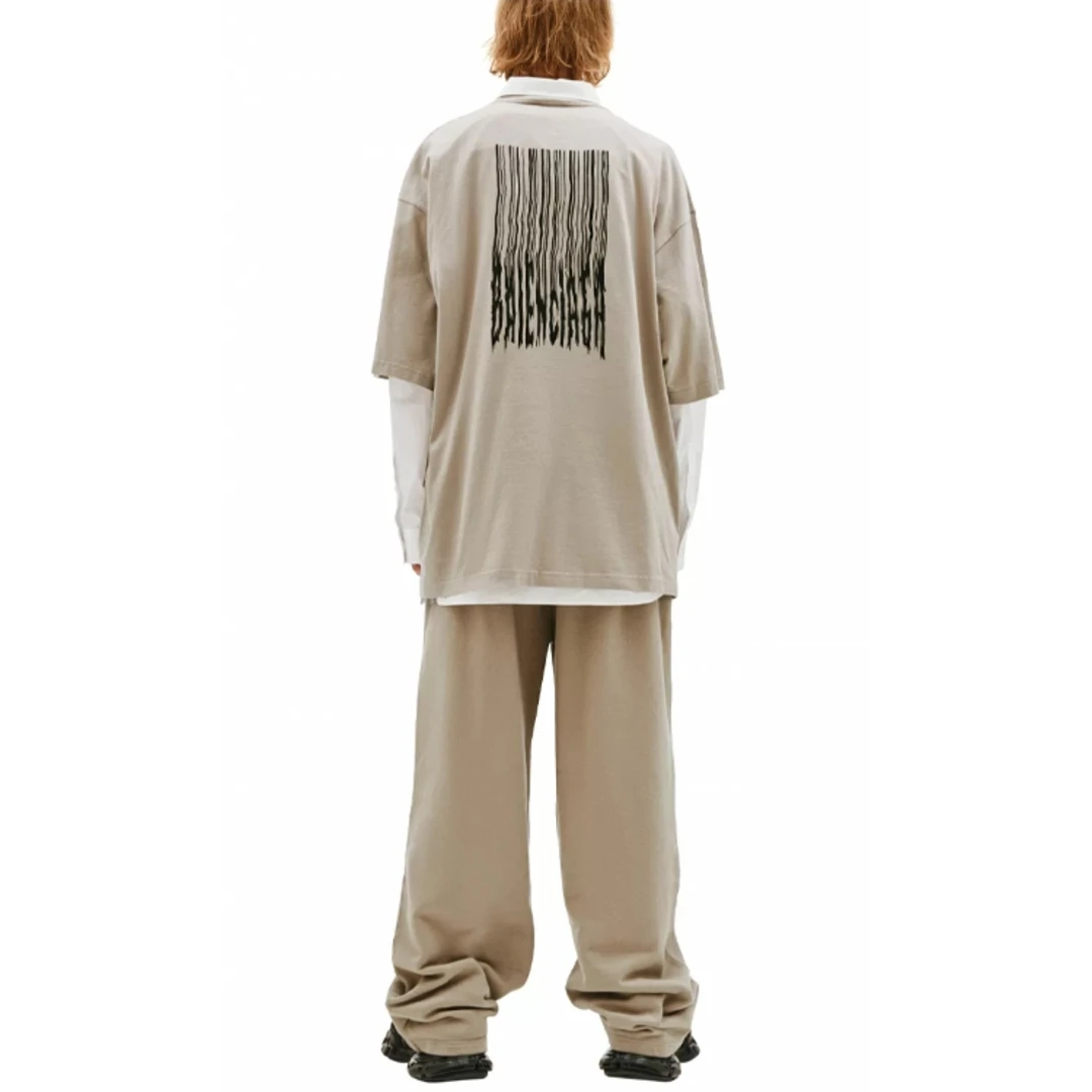 95新 Balenciaga/巴黎世家 破坏二维码印花短袖/XXs码/Y1438
