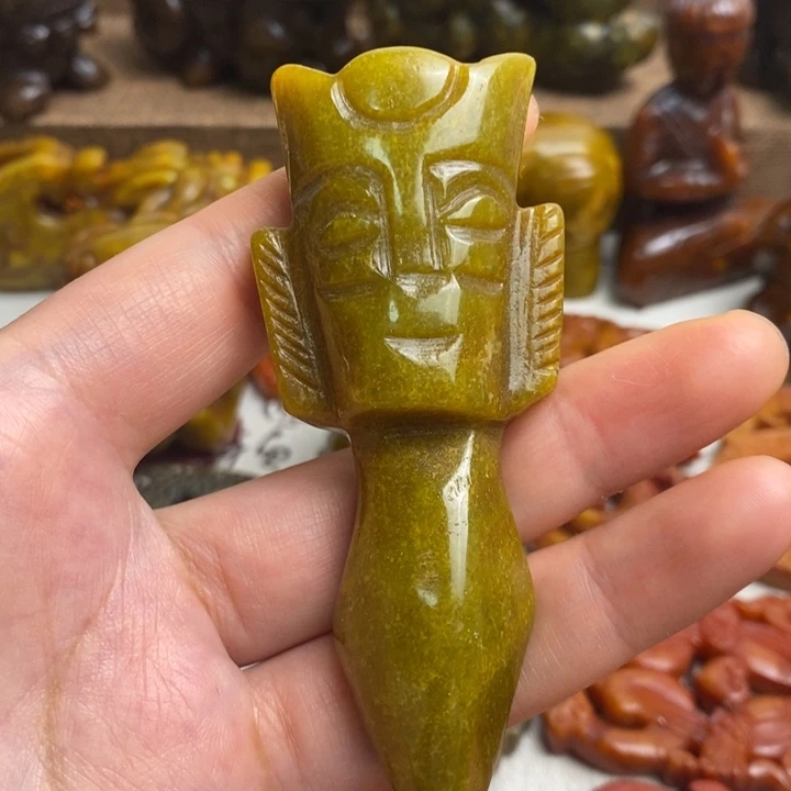 蛇纹石玉未镶嵌颈饰