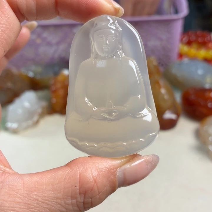 玛瑙/玉髓未镶嵌吊坠(不含链)