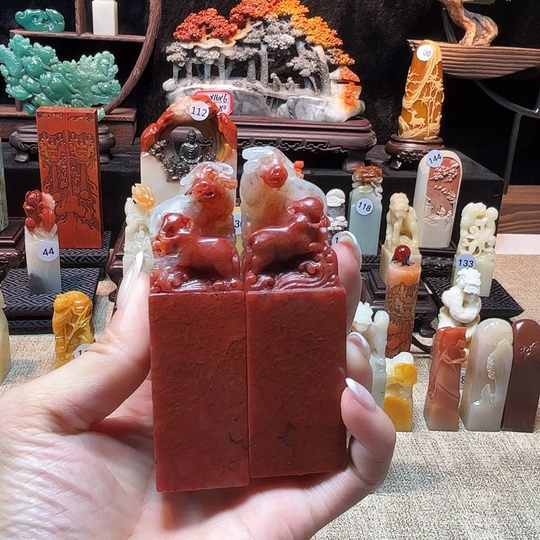 寿山石印石扭转乾坤对章