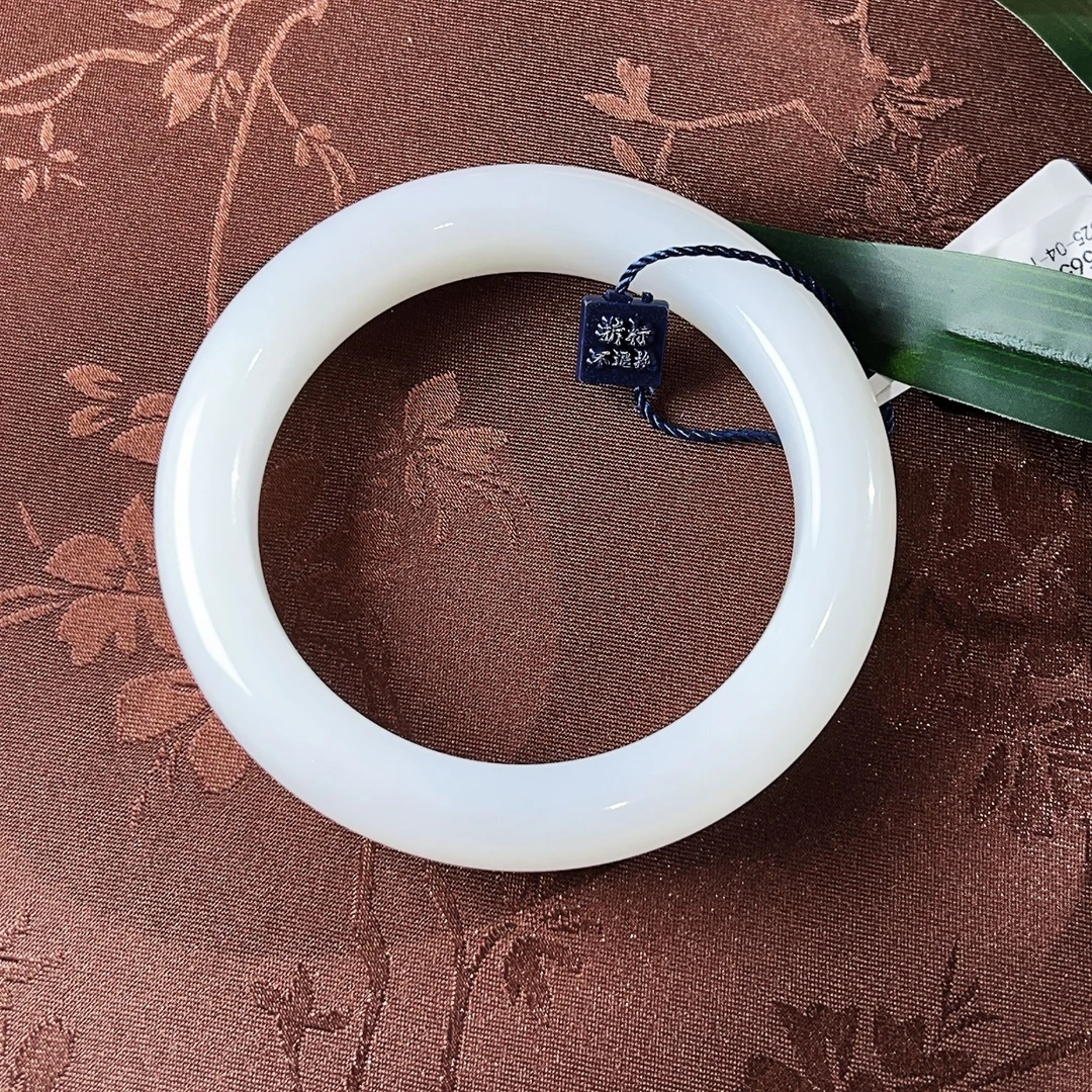 【瑶瑶专属】和田玉俄料羊脂白玉手镯(54-60) 12*10 YYZS2105