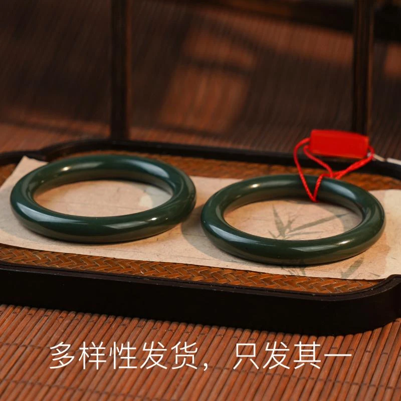 【香掌柜】新切的和田玉特细塔青手镯（多样性发货，发一件）