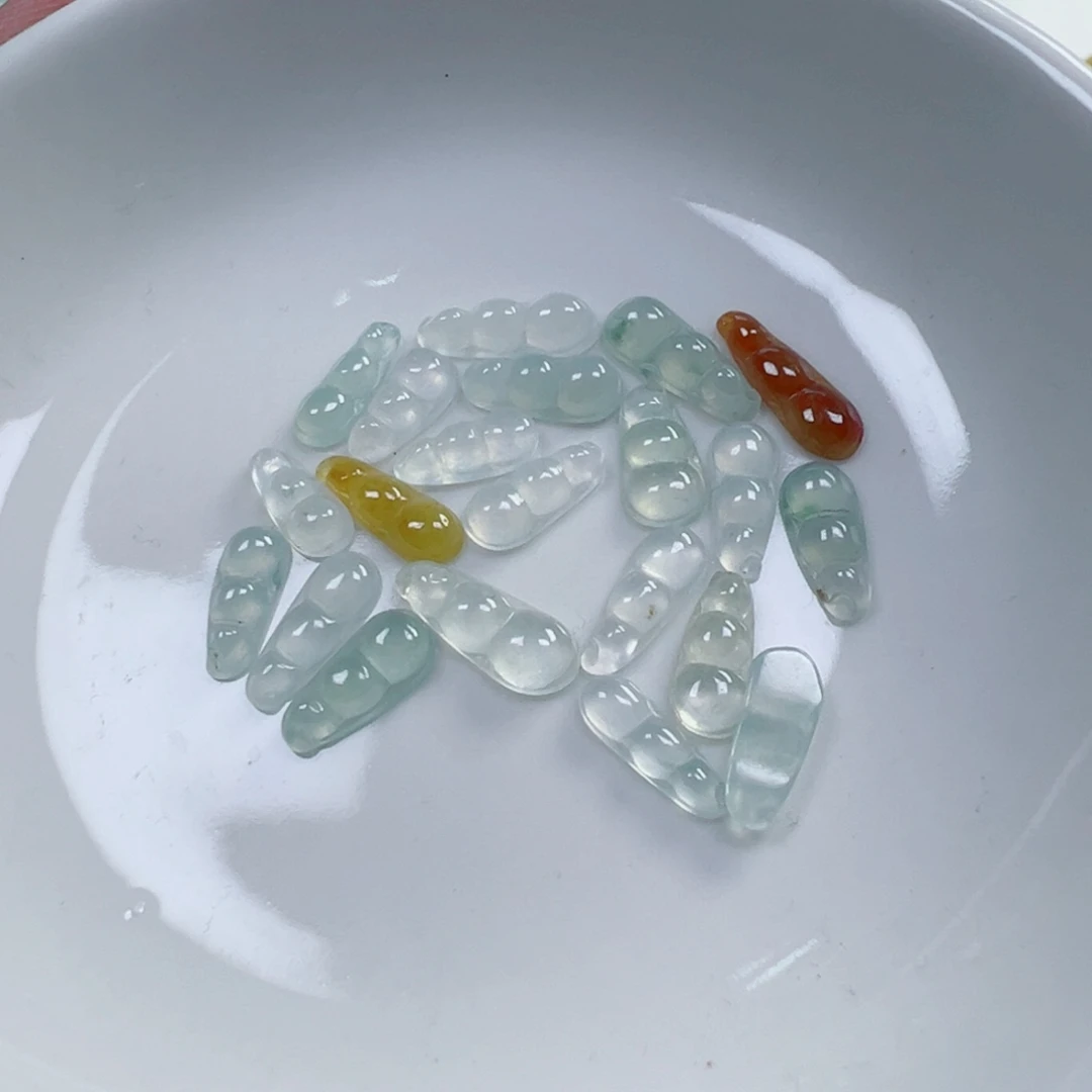 翡翠散珠豆子一个 多样性发货