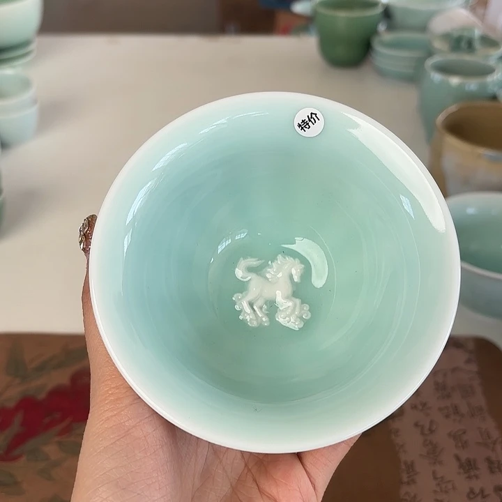 龙泉云间青瓷小米茶器