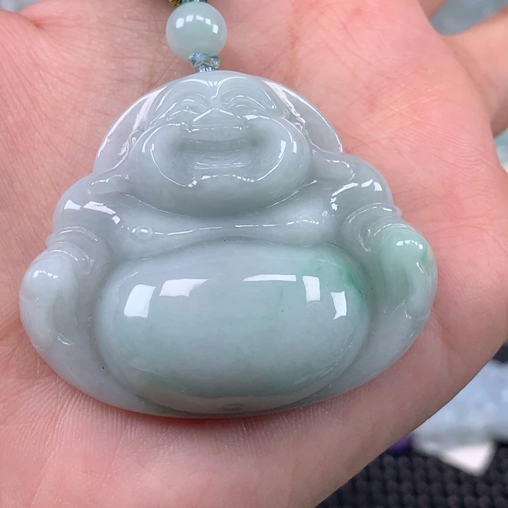 颈饰未镶嵌翡翠佛公吊坠