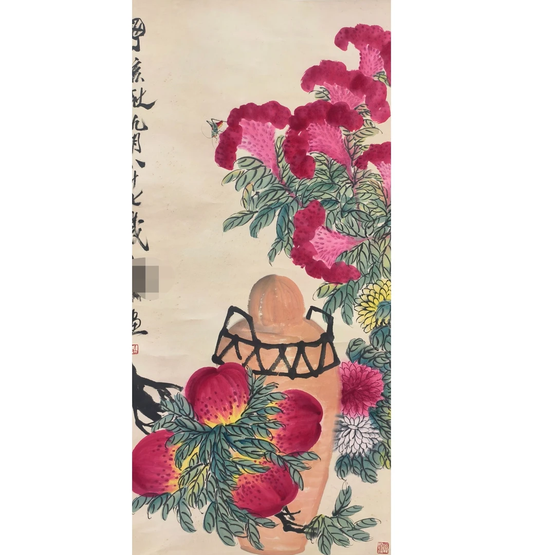 齐老款 花卉立轴 135 65 7.8平尺