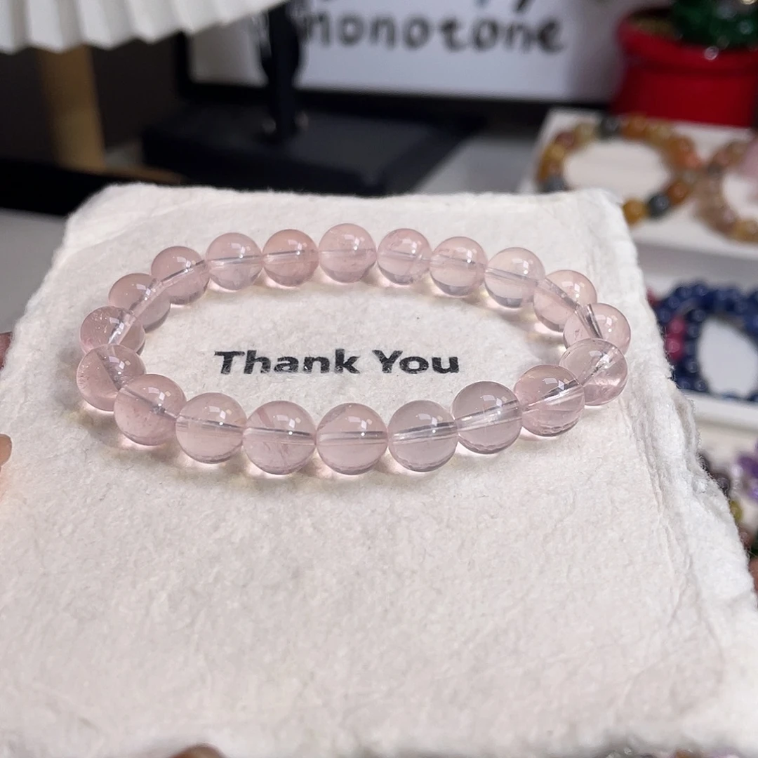 水晶未镶嵌手串粉水晶9.4