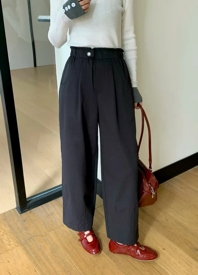 【兰菲娅】时尚秋季休闲百搭直筒裤 2581