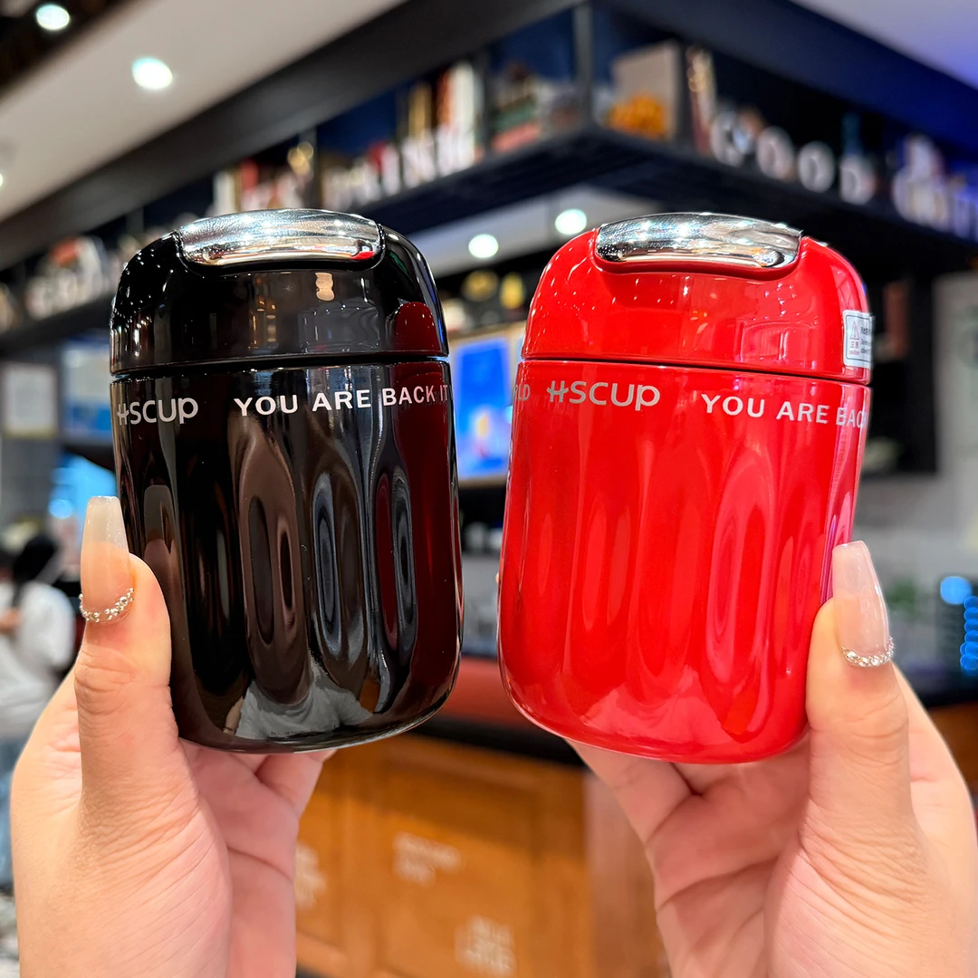 轻奢迷你保温杯女士高颜值小巧直饮水杯便携随行咖啡杯茶水分离杯