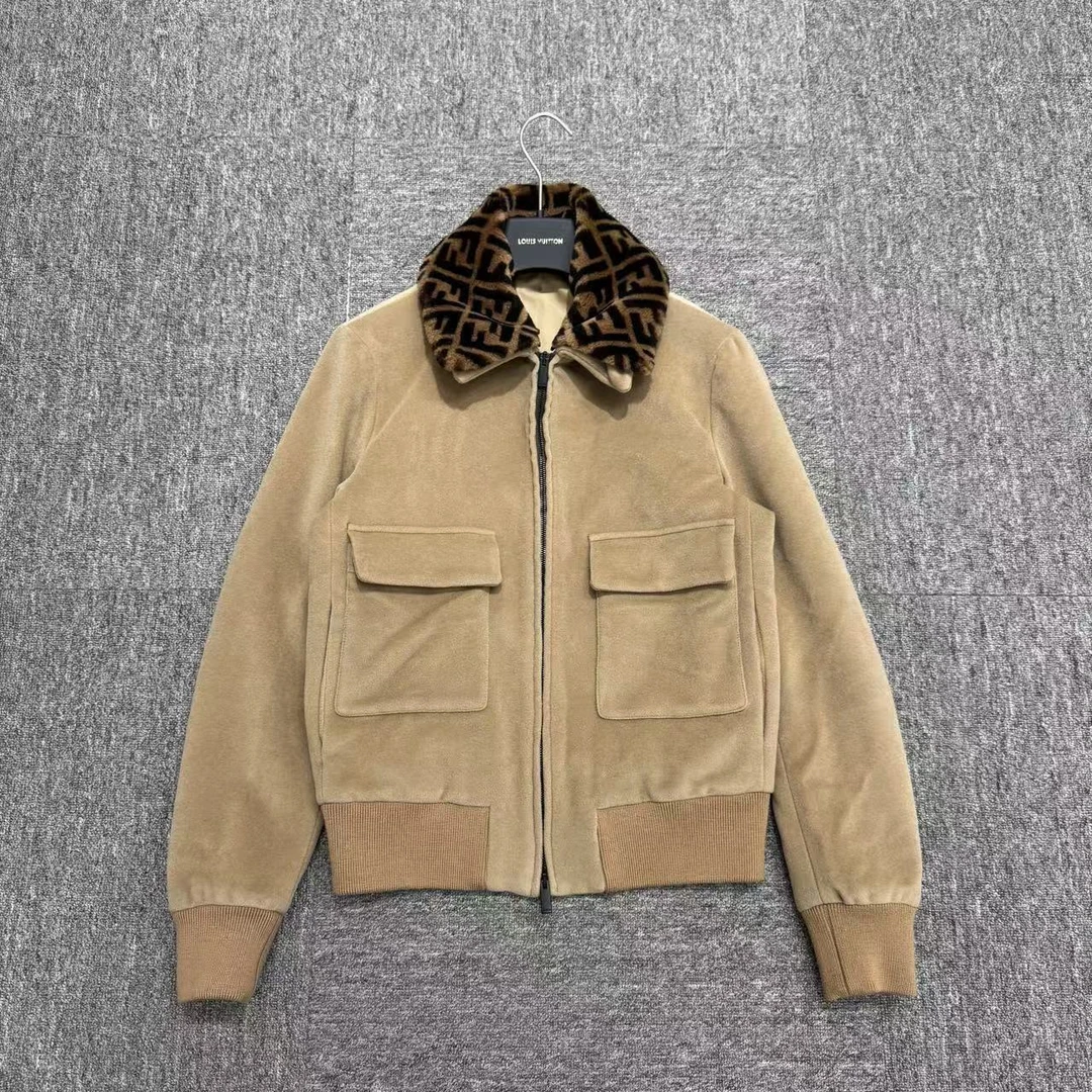 99新 FENDI/芬迪 可拆卸毛领夹克/44码/编码13854