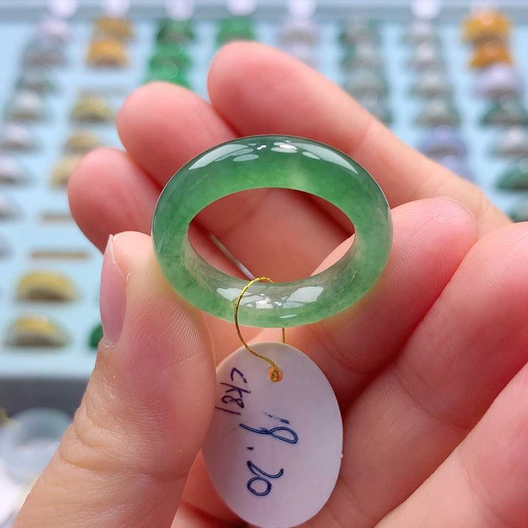 未镶嵌戒指翡翠元**满19圈