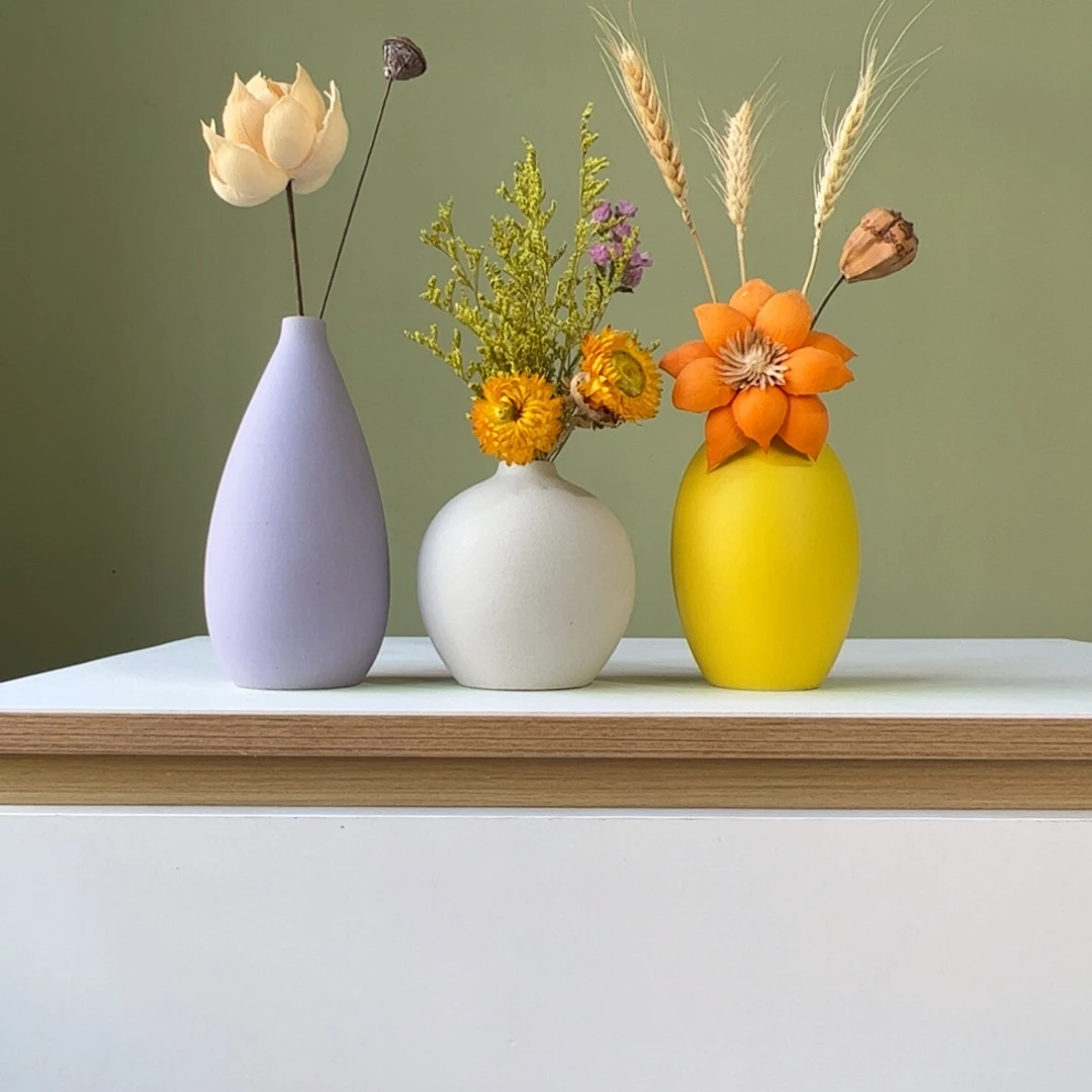 陶瓷花瓶花瓶带花高度20-30厘米左右