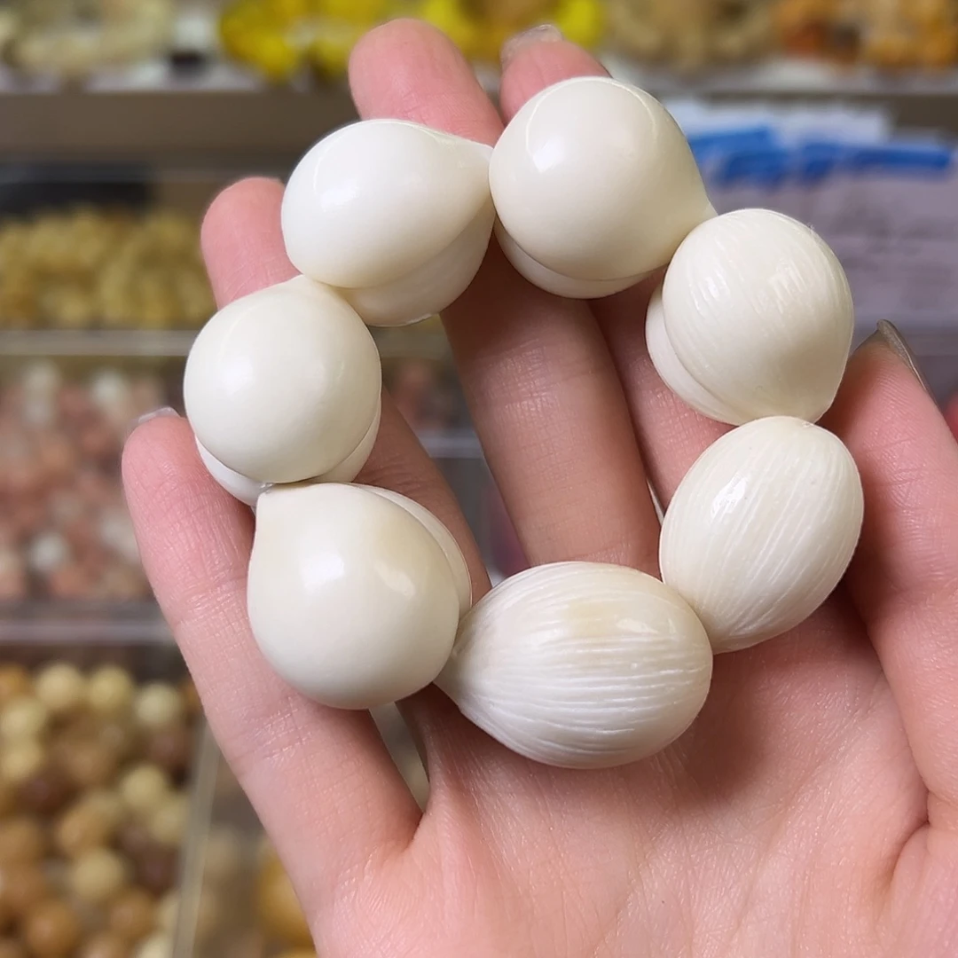 菩提根/象牙果手串瑕疵皮桃手捻一串