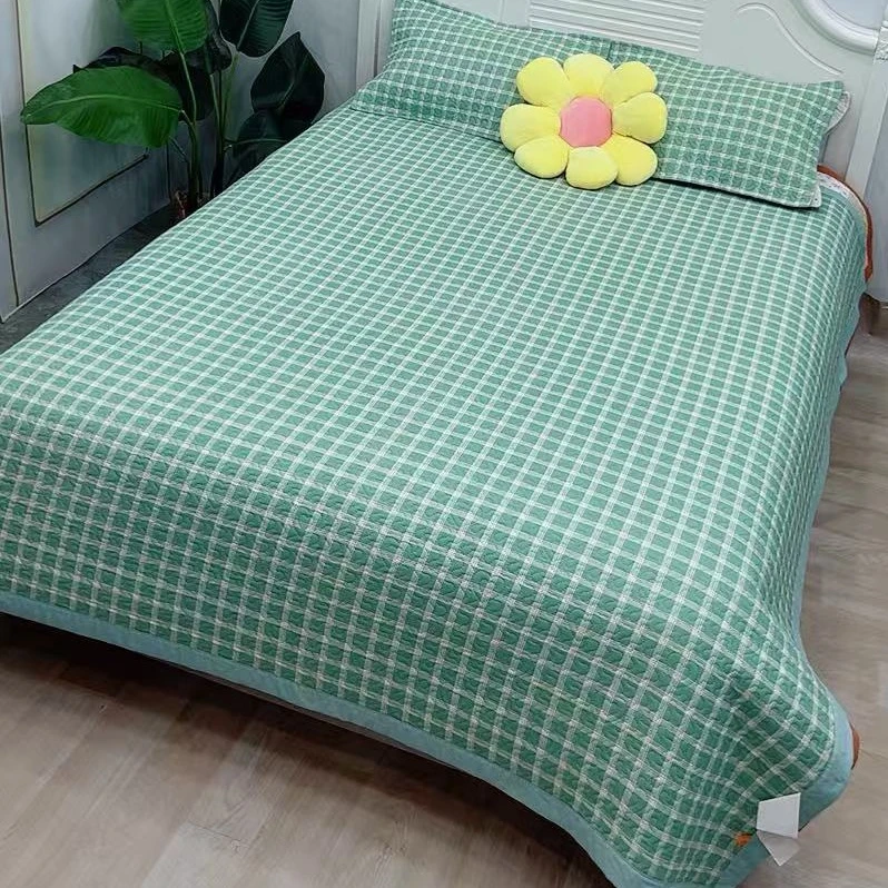 床盖双面夹棉合格品田园风大床多功能不起球不缩水柔软舒适