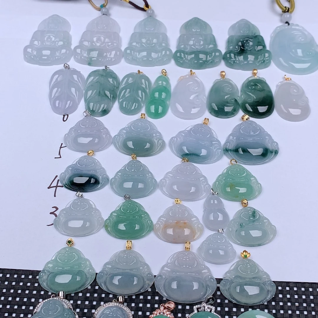 【闪购商品】翡翠挂件18K金镶嵌挂件