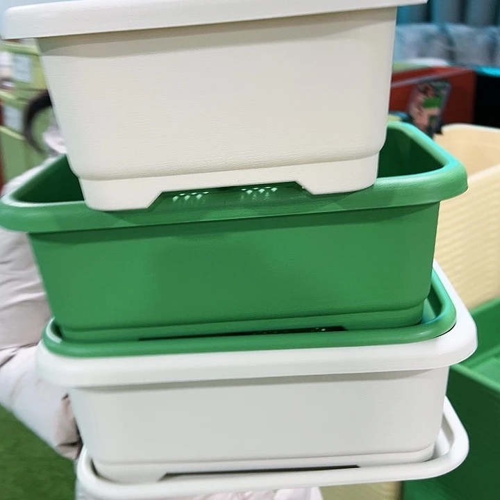 特价方菜盆长38宽28高15米色带托3只