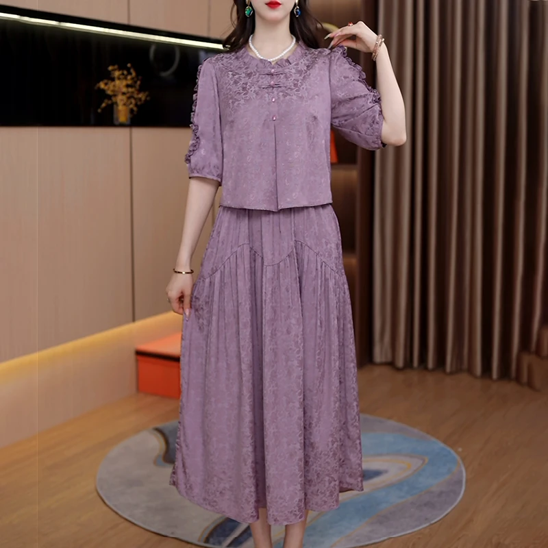 夏季新款优雅气质中长款女装连衣裙【229#】