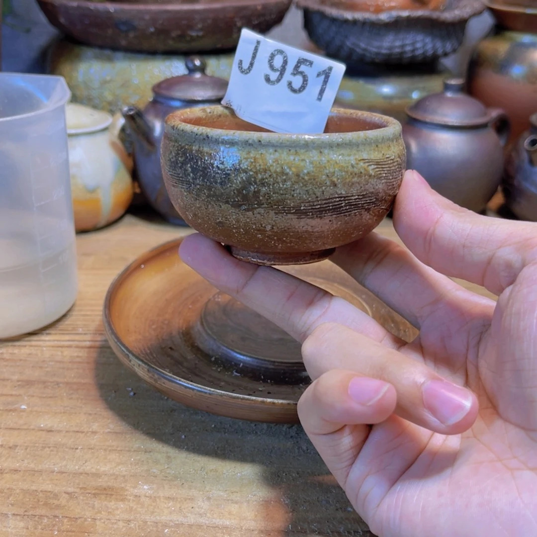 纯手工制作工艺（柴烧）裸烧纯手工制作柴烧杯951