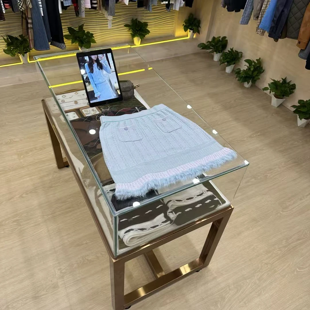 B132【ch】高版本25n早秋新款休闲高腰A字裙半身裙百搭秋冬加厚