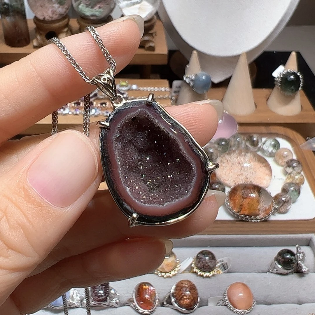 如***形水晶珠宝半成品银S925镶嵌