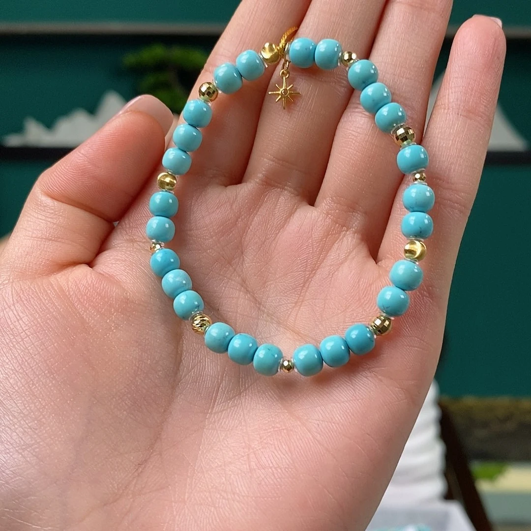 绿松石18K金镶嵌珠宝奇石