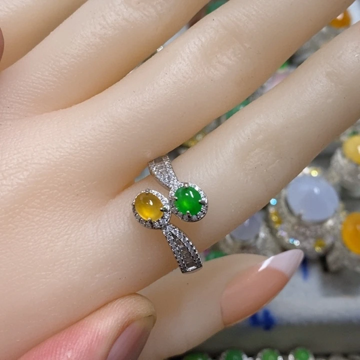 定制翡翠银S925镶嵌21号链接