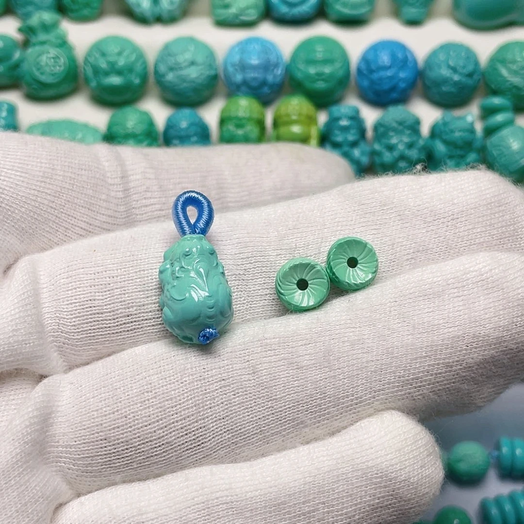 湖北原生态配饰配珠貔貅，8羽毛扣