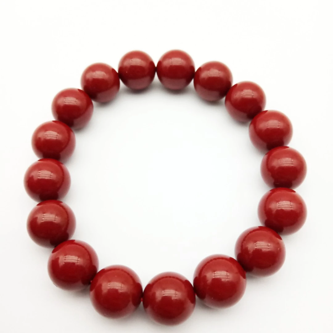 含辰砂工艺品ZA004-紫色12mm素珠单圈手串