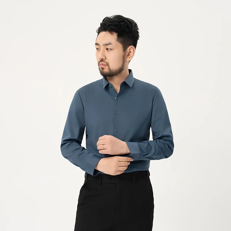 【TGH】5A抗菌三防高端男士无痕衬衫长袖高弹力商务衬衣上衣CS1901