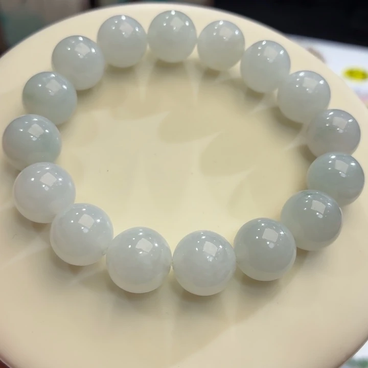 翡翠未镶嵌手链冰胶蓝卡13