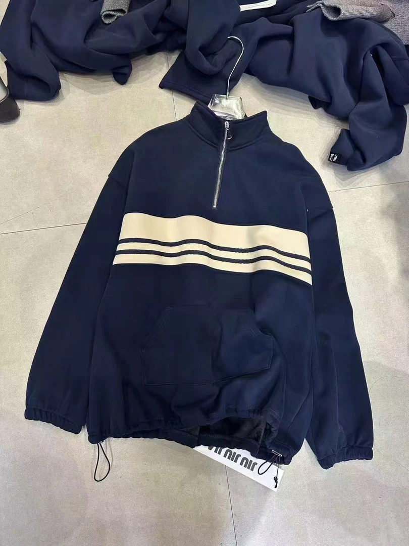 66919新款时尚韩版撞色拼接抓毛男款卫衣