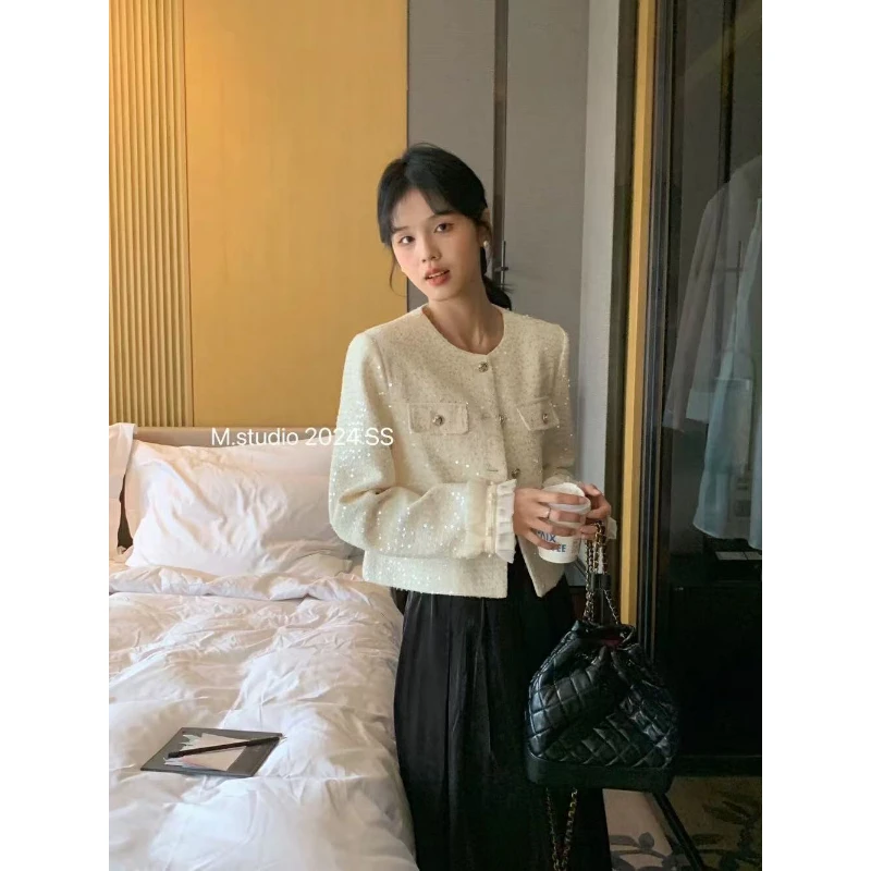 2025春夏季亮片细闪高奢高定精致小香风外套