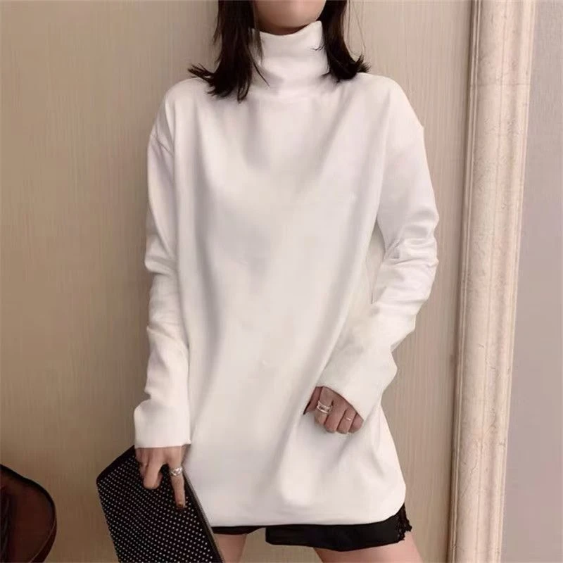 Q24 110506 商场女装半高领打底保暖长袖T恤卫衣女【微脏无售后】