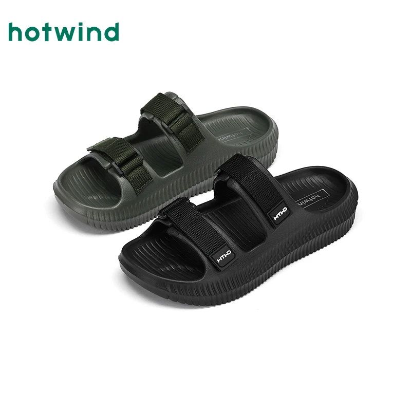 热风2025年夏季新款男士时尚拖鞋H62M25209