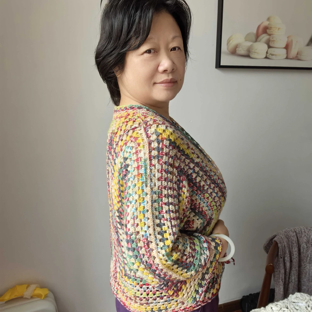 六边形钩针开衫手编袜子diy材料