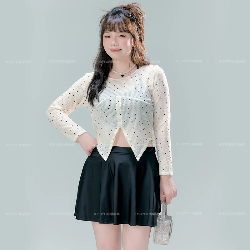 大码泳衣女分体三件套罩衫微胖遮肉显瘦2025新款温泉绝美高端泳装