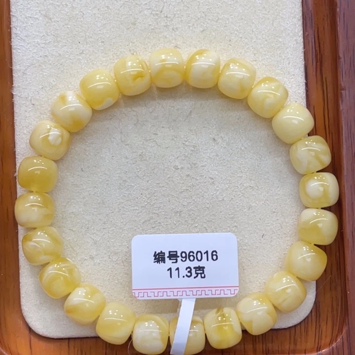 琥珀未镶嵌手链蜜蜡
