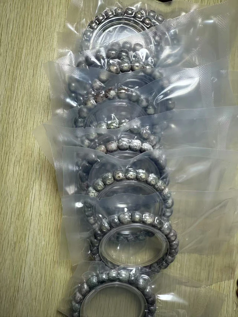H3原生态石玉料青花瓷随机发货10*9mm未抛光
