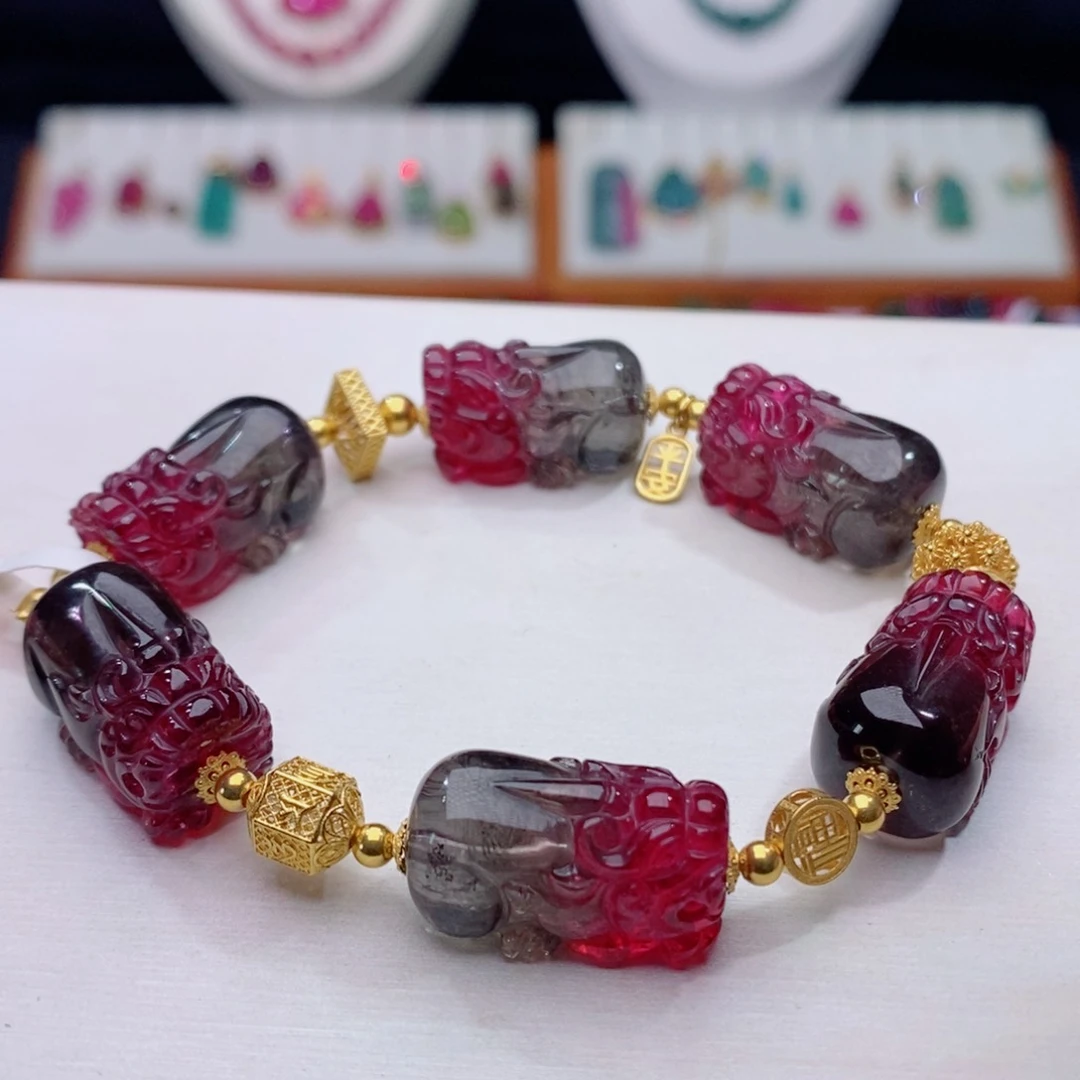 18K金镶嵌手链碧玺碧玺