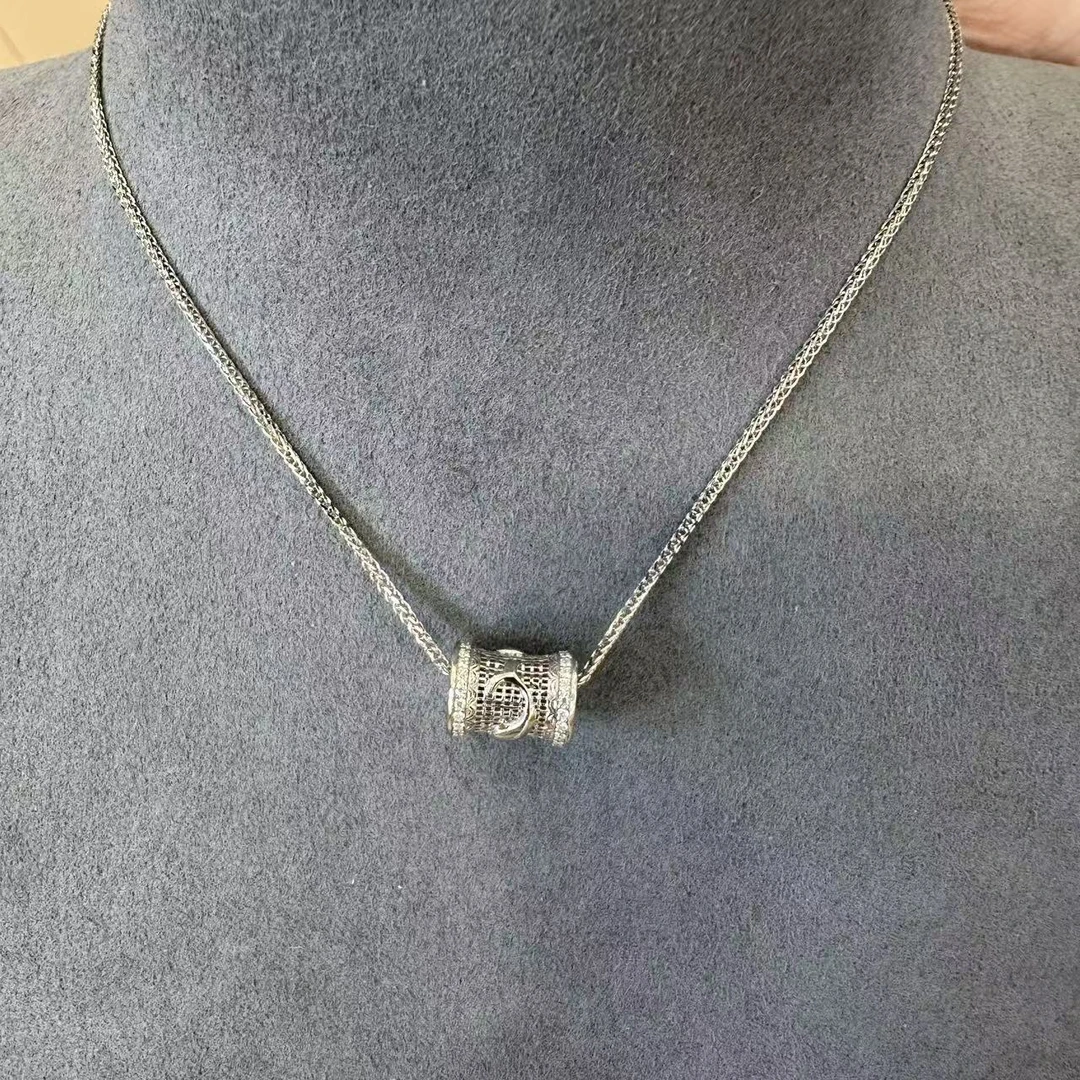 pt950 铂金锦鲤套链 竹节小蛮腰