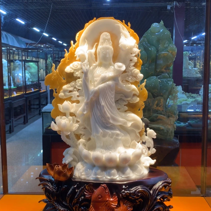 【闪购商品】蛇纹石玉未镶嵌摆件覆膜