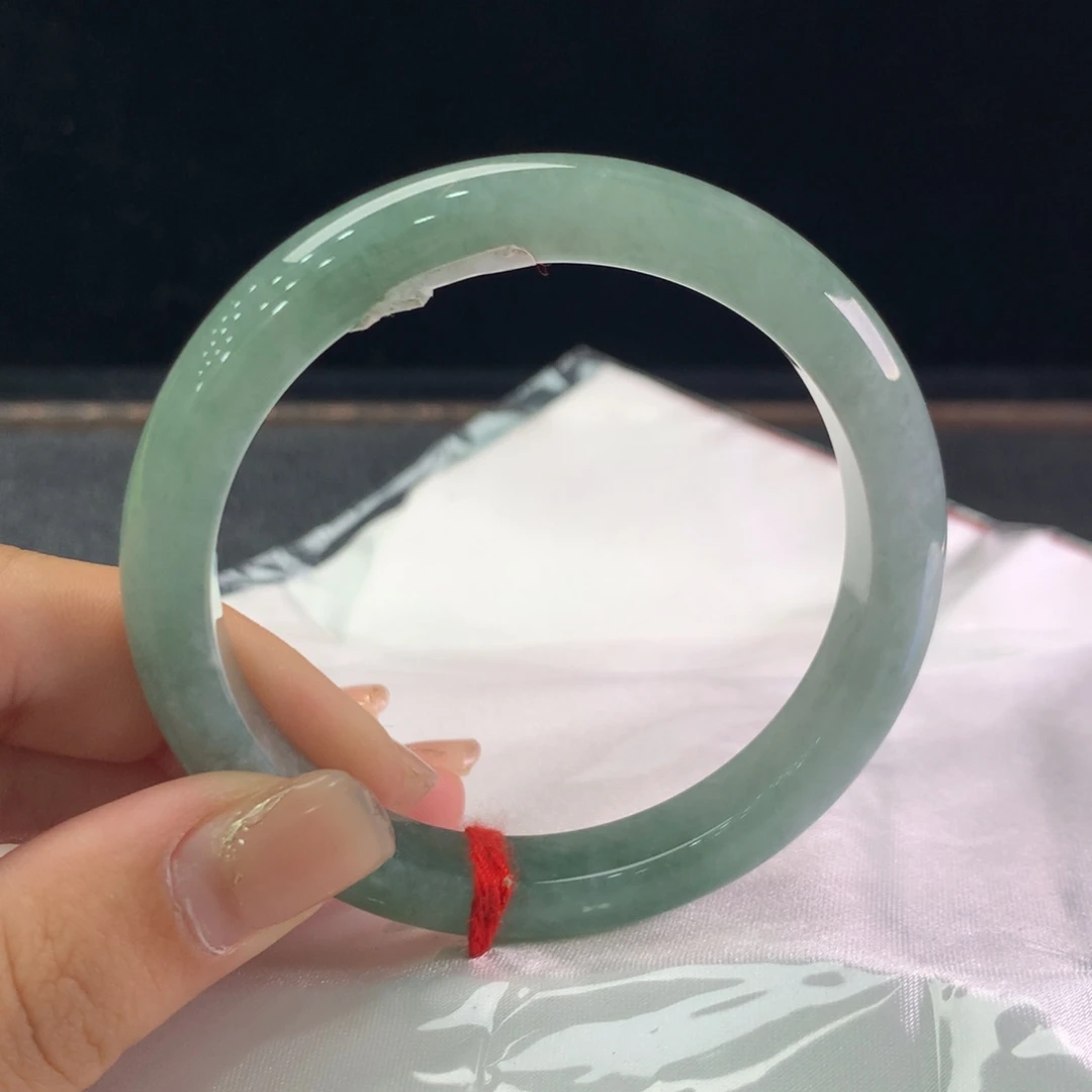 未镶嵌手镯翡翠缅甸A货翡翠 冰油青53 54