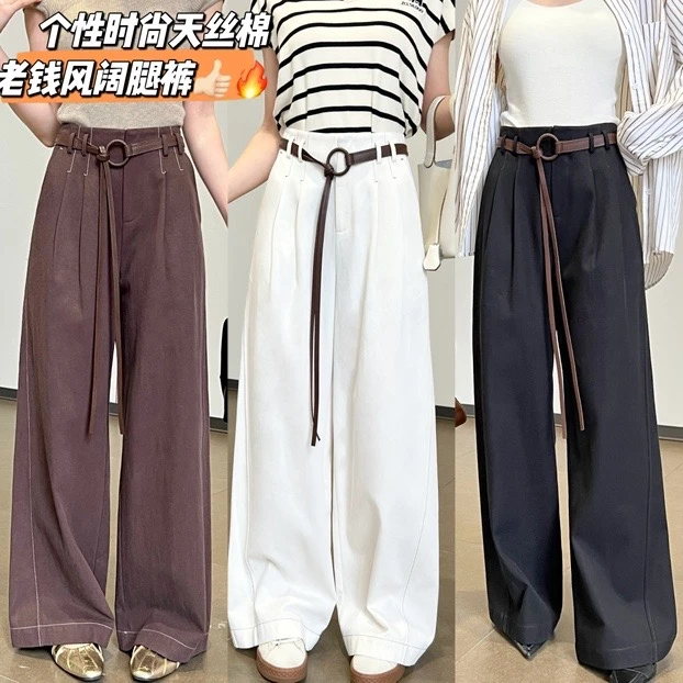 18112阔腿裤时尚显瘦休闲裤长裤慵懒风阔腿裤百搭气质女装