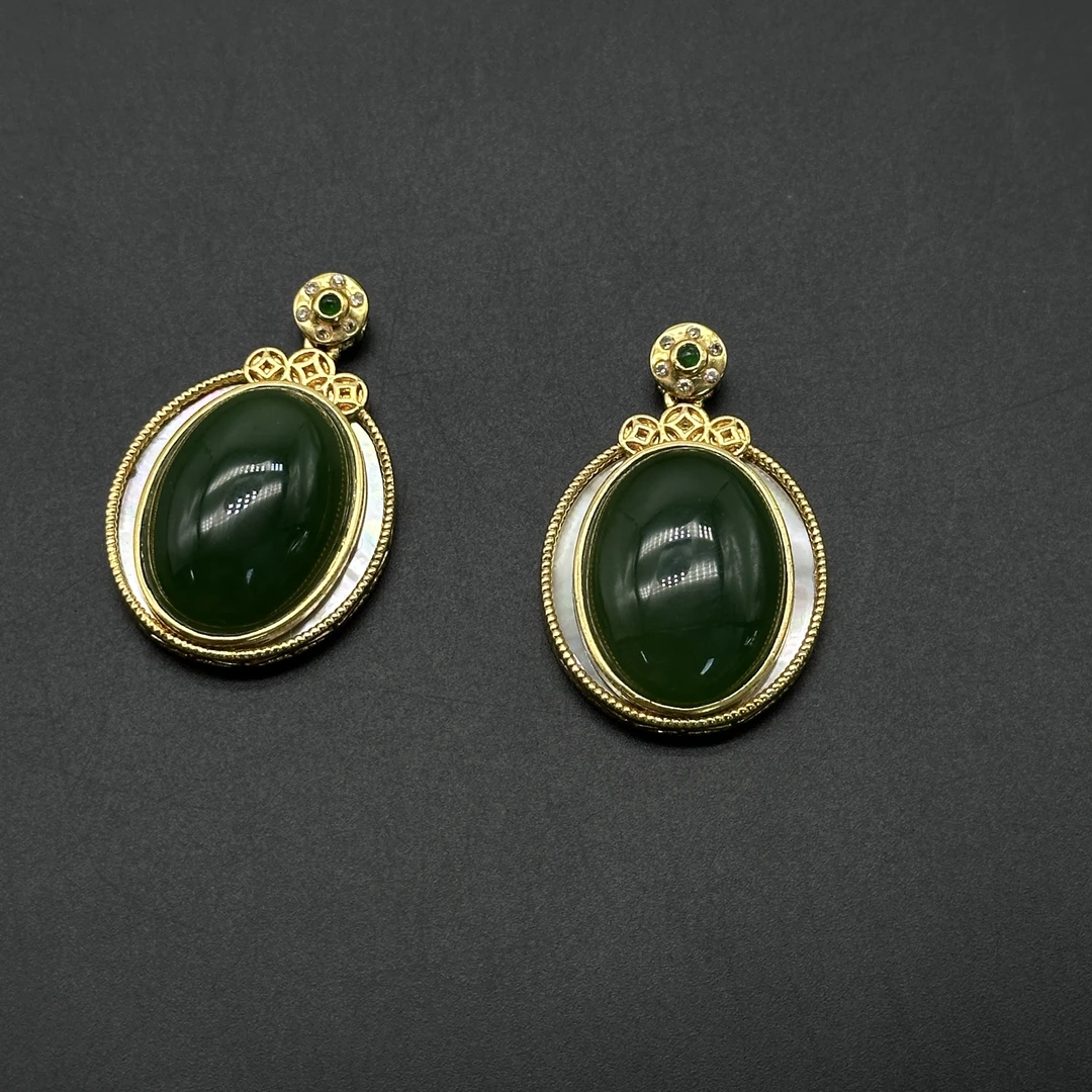 【牛牛严选】 和田玉碧玉蛋面吊坠 多样性只发其一 K/1915/J